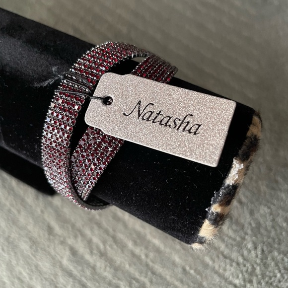 Women’s bracelet ,Natasha Couture Red Sparkling Bracelet - Picture 10 of 13